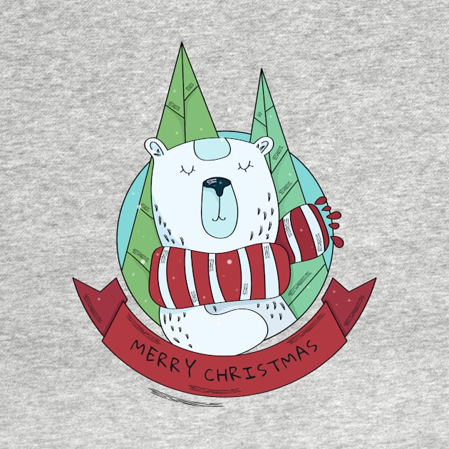 Merry Christmas Polar Bear by sydorko